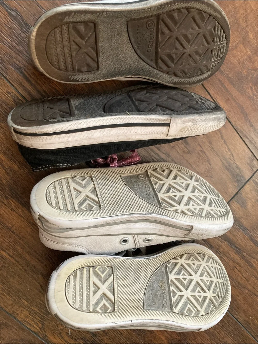 Converse Kids Black and Pink Canvas Sneakers